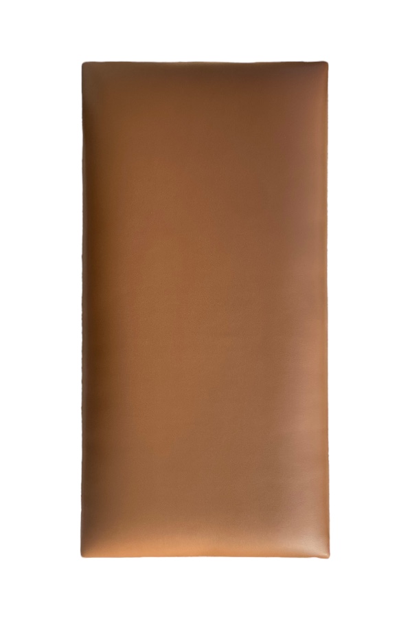 Nástenný čalúnený kožený panel 60x30 Obdĺžnik - Hnedá koža