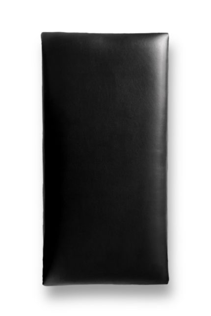 Nástenný čalúnený kožený panel 60x30 Obdĺžnik - Čierna koža