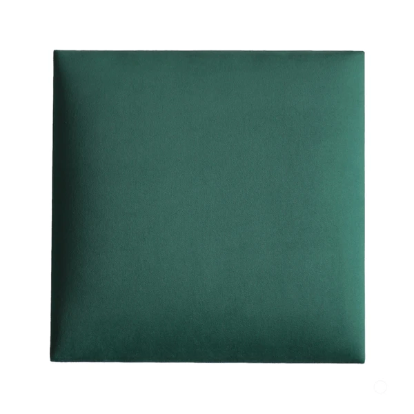 Nástenný čalúnený panel 25x25 štvorec - Smaragdovo zelená