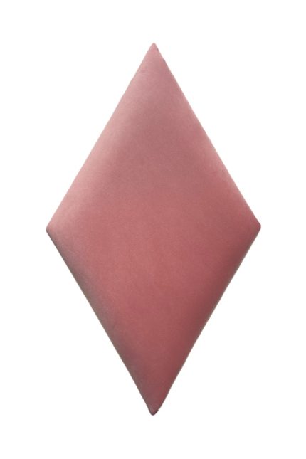Nástenný čalúnený panel 35x35diamant kosoštvorec - Ružová lesklá
