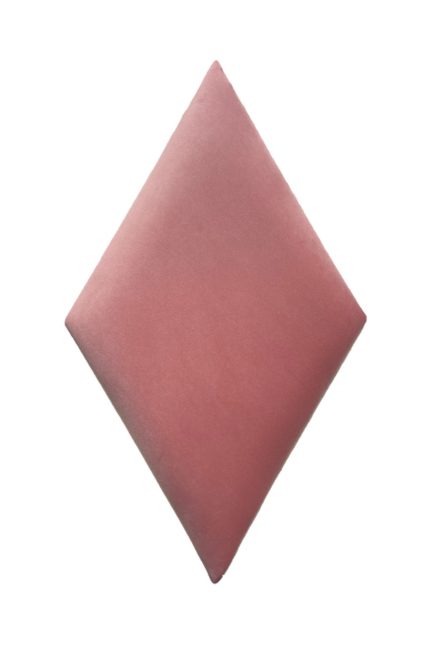 Nástenný čalúnený panel 35x35diamant kosoštvorec - Ružová lesklá