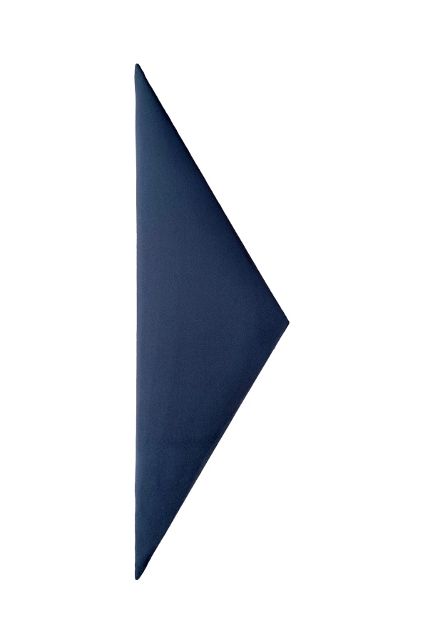 Nástenný čalúnený panel 60x18 trojuholník - Čierna lesklá