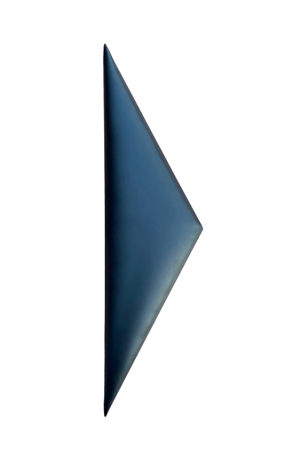 Nástenný Kožený panel 60x18 trojuholník - Koža čierna