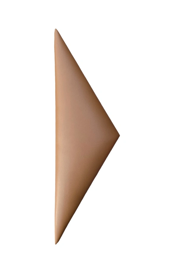 Nástenný Kožený panel 60x18 trojuholník - Hnedá Koža