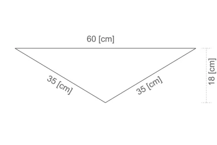 Schéma čalúnených panelov trojuholník - 60x18